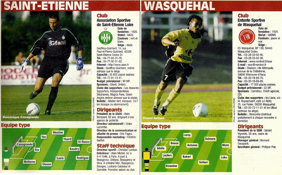 mars 2002 : ASSE 0-2 Wasquehal